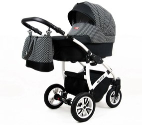 Kombinovaný kočík Raf-pol Queen - Classic Black (3-kombinácia)