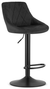 PreHouse Barová stolička KAST - čierna/čierna podnož