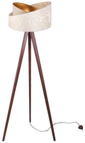 Stojacia lampa Werona 7, 1x krémové textilné tienidlo so vzorom, g, pb