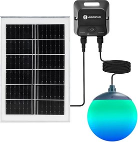 Aigostar-LED RGBW Sol luster MESH 20W/3,7V 4000 mAh 2700K-6500K IP65 priemer 15 cm
