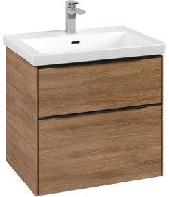 VILLEROY &amp; BOCH Subway 3.0 závesná skrinka pod umývadlo, 2 zásuvky, 622 x 478 x 429 mm, Oak Kansas, C57601RH