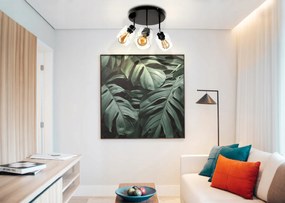 BERGE LED závesné stropné svietidlo 3xE27, rolovací, priehľadný štvorec