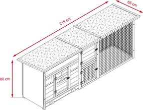 Kurník Avenberg IRIS 215 x 65 x 80 cm hnedý