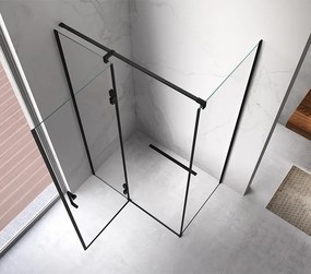 BPS-koupelny Obdĺžnikový sprchovací kút HYD-OK02C 110x80 čierny/transparent - bez vaničky