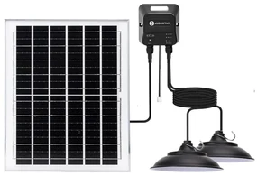 Aigostar B.V. Aigostar - LED Solárny luster 2xLED/70W/12V 12000 mAh 6500K pr. 23,5 cm AI2014