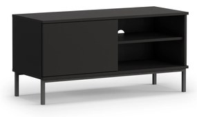 Tv stolík Quebec 1D (čierna matná). Akcia -20%. Vlastná spoľahlivá doprava až k Vám domov. 1051872