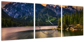 Obraz - Národný park Grand Teton (s hodinami) (90x30 cm)