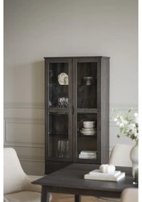 Hnedá vitrína v dekore duba 82x185 cm Filippa – Rowico