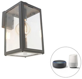 Inteligentná vonkajšia nástenná lampa sivá vrátane Wifi G95 - Sutton down