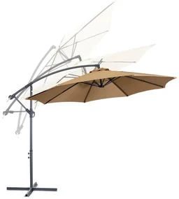 Závesný slnečník 2,7 m, Khaki