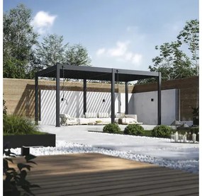 Pergola bioklimatická Rojaplast Intro Neo 530 x 300 x 255 cm voľne stojaca antracit