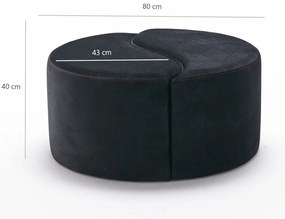 Taburet Alis Puf Black
