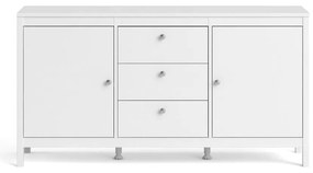 Biela nízka komoda 151x80 cm Madrid – Tvilum