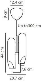 DFTP by Nordlux - Luster na lanku ROCHELLE 3xGU10/15W/230V
