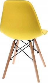Dekorstudio Dizajnová jedálenská stolička v škandinávskom štýle - žltá