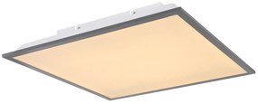 GLOBO Stropné LED osvetlenie DORO, 24W, teplá biela, 45x45cm, hranaté, biele