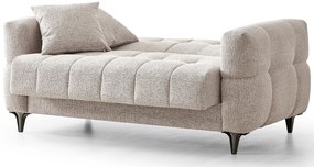 Dvojmiestna rozkladacia pohovka s úložným priestorom Thierry - šedá