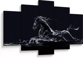 Obraz - Kôň a voda (150x105 cm)