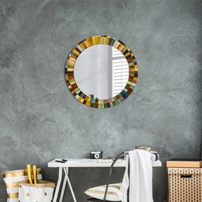 Okrúhle ozdobné zrkadlo na stenu Abstraktný radiálny vzor fi 60 cm