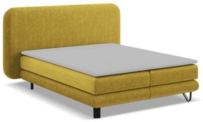 Boxspring posteľ 140x200 cm v horčicovej farbe Ilima – Makamii
