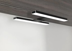 Sapho Sapho, ERUPTA zrkadlo s poličkou a LED osvetlením 100x95x12cm, čierna matná, ERU340