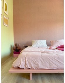 Svetloružová dvojlôžková posteľ z borovicového dreva s roštom 160x200 cm Japan – Karup Design