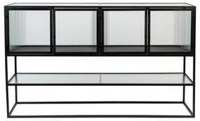 Čierna kovová vitrína 150x90 cm Boli - Dutchbone