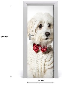 Samolepiace fototapety na dvere Pes s muškou 75x205 cm