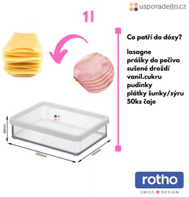 Dóza na potraviny Rotho Loft - LASAGNE, biela