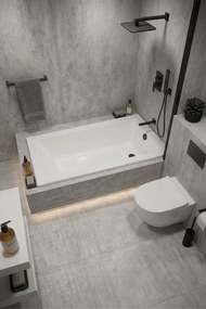 Erga Pureline-S, vaňa 1400x700x400 mm bez nožičiek, biela lesklá, ERG-V07-PURELINE-S-140x070-WH