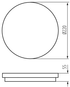 Stropné LED svietidlo Kanlux BENO 32945 18W NW-O-SE GR grafit se senzorom pohybu