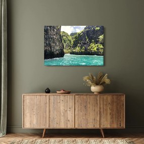 Obraz horskej rieky (90x60 cm)