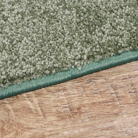 AladinWorld Expres, Kusový koberec Velur Ultra olivový štvorec, 200x200, zelená, obývacia izba