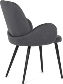 Jedálenská stolička zamatová, sivá DCL-X7129 GREY2