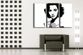 Ručne maľovaný POP Art obraz Elizabhet Taylor