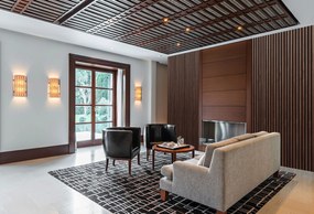 Drevený akustický panel, 2400 x 600 mm, B2BP007, orech