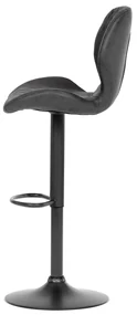 Autronic - Židle barová, černá COWBOY látka, černá podnož - AUB-431 BK3 AKCE