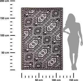 Koberec Harlow, 122x182 cm, biela/čierna