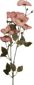 Umelá dekoračná kvetina ruže s ružovými kvetmi - 10*14*80 cm