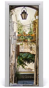 Fototapeta samolepiace dvere staré mesto 75x205 cm