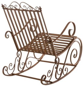 Kovové hojdacie kreslo Smile (SET 2 ks) - Hnedá antik