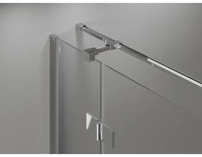 Mexen Mist H T, sprchový kút s výklopnými dverami pravý 115 x 110 cm, číre sklo, chrómová, 8A5T-115-110-01-00-P