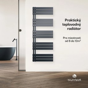 Blumfeldt Fairmont radiátor | 60 x 160 cm | nástenná montáž | moderný dizajn | prevádzka na teplú vodu