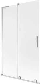 Mexen Velar L, 2-krídlová posuvná vaňová zástena 110 x 150 cm, 8mm sklo námraza, chrómová, 896-110-003-31-01