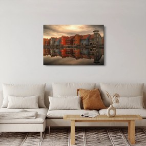 Obraz farebných domčekov (90x60 cm)