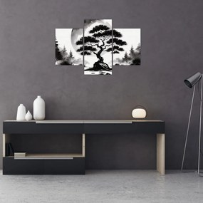 Obraz – Čiernobiela bonsai (90x60 cm)