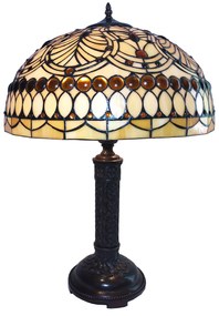 Stolná lampa Tiffany Adélie - Ø 46 * 62 cm E27 / max 2 * 60W