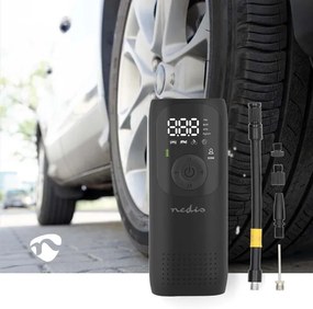 Nedis PAAC10BK - Digitálny vreckový kompresor 4000 mAh 5V