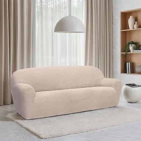 Super strečové poťahy RUBINIA smotanová trojkreslo (š. 180 - 230 cm)