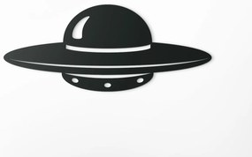 drevko Drevená nálepka na stenu UFO Rozmer obrazu: 18,5 x 44,5 cm, Farba dekorácie: Čierna